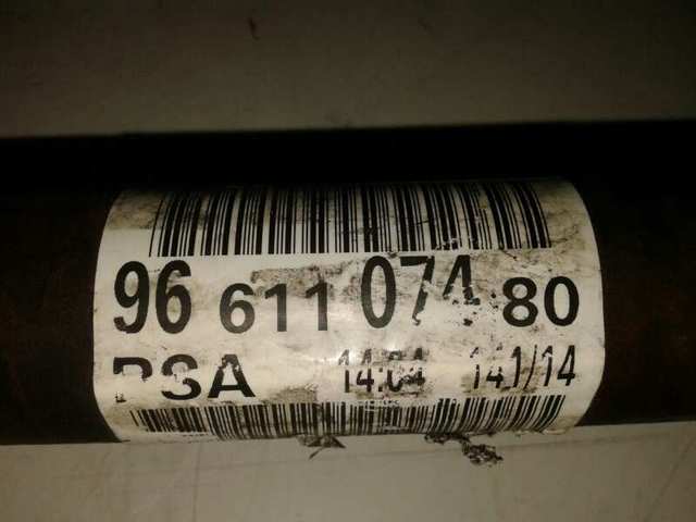 Semieje delantero derecho 9661107480 Peugeot/Citroen
