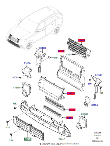 Persiana del radiador Land Rover LR092691 precio, desde 283,11 EUR