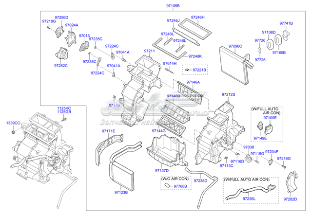  Evaporador de aire acondicionado KIA Rio 3