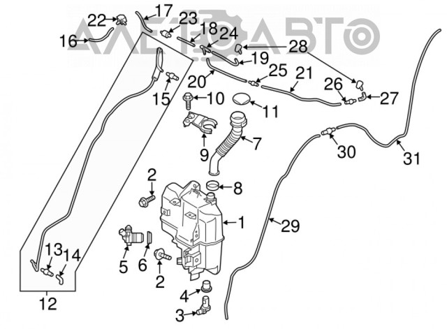 Comprar K03167481 Mazda Depósito de limpiaparabrisas