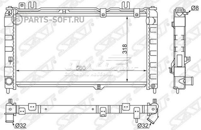 SGLD0001 SAT radiador refrigeración del motor