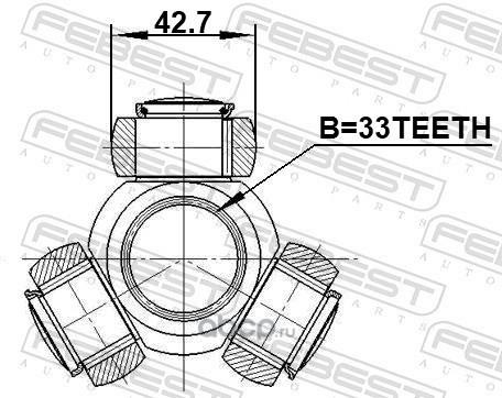 49582D4100 Febest junta homocinética interior delantera izquierda