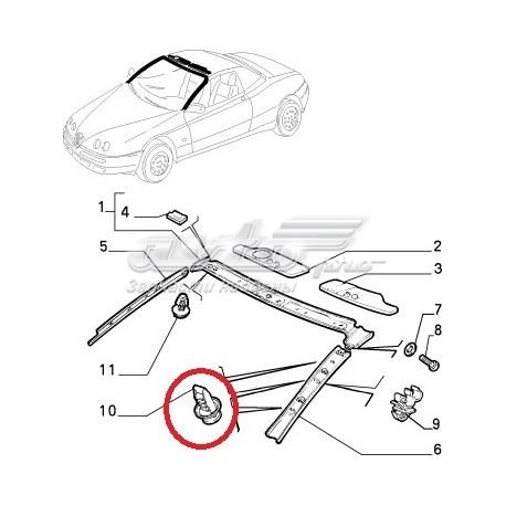 Clips fijación, revestimiento puerta para Lancia Ypsilon (846)