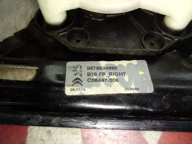 Mecanismo de elevalunas delantero derecha 9675924680 Peugeot/Citroen