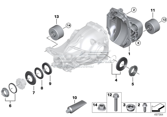 Tope de goma, eje trasero BMW 33117631556