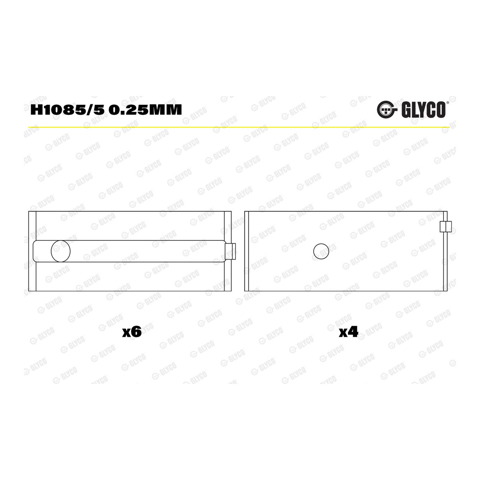Comprar H10855025MM Glyco Juego de cojinetes de cigüeñal, cota de reparación (+0,25 mm)