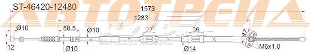 ST4642012480 SAT cable de freno de mano trasero derecho