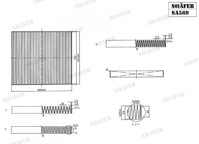Filtro de cabina Shafer SA569 precio, desde 4,68 EUR