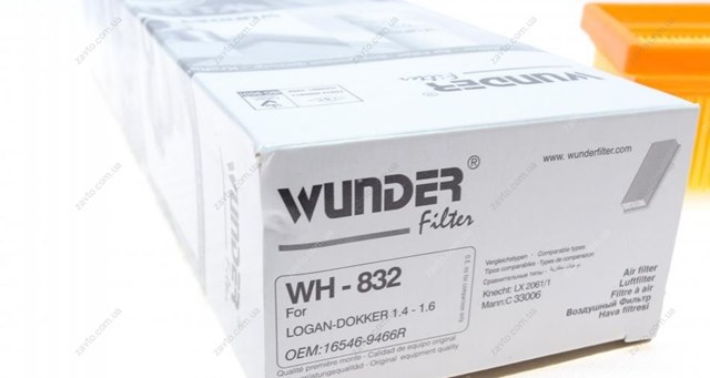 WH832 Wunder Filtro de aire de motor