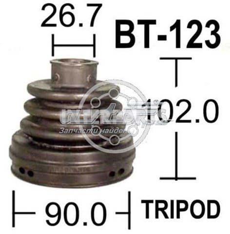 BT123 Interparts fuelle, árbol de transmisión delantero interior