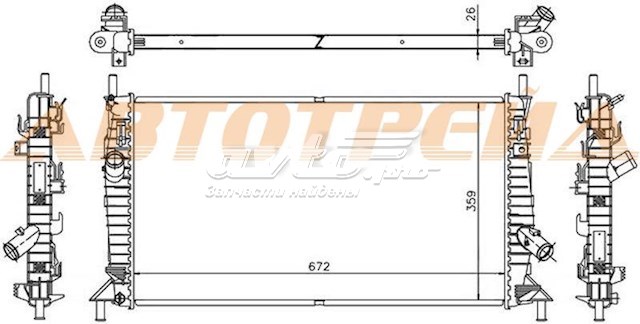 SGMZ0008 SAT radiador refrigeración del motor