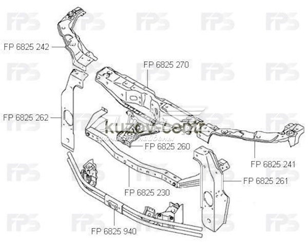 FP6825242 FPS soporte de radiador superior (panel de montaje para foco)