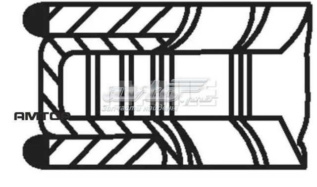 Juego de aros de pistón para 1 cilindro, sobremedida (+0,50 mm) 44881N1 Mahle Original