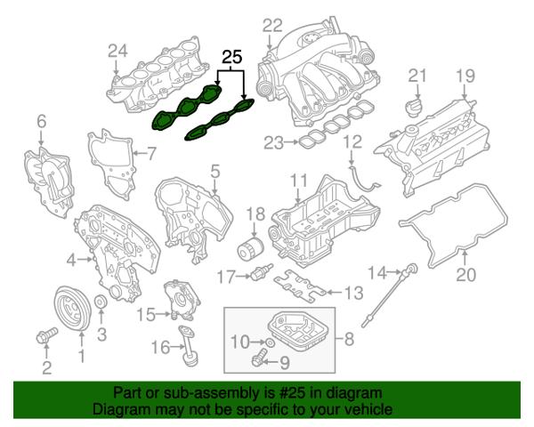 Junta de colector de admisión Nissan/Infiniti 14035JA10C precio, desde 14,82 EUR