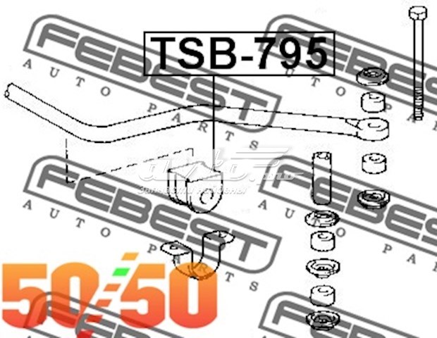 TSB795 Febest casquillo de barra estabilizadora delantera