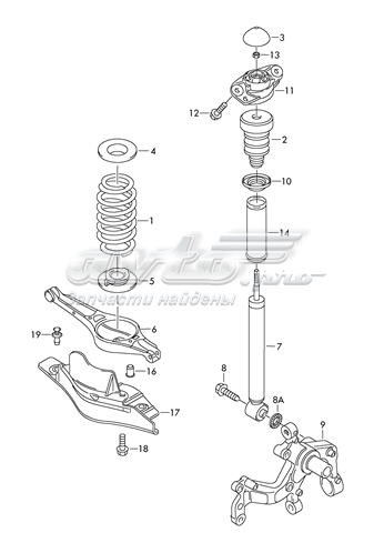 1K0513029JB VAG amortiguador trasero