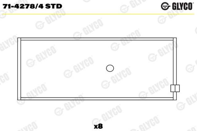 7142784STD Glyco Juego de cojinetes de biela, estándar (STD)