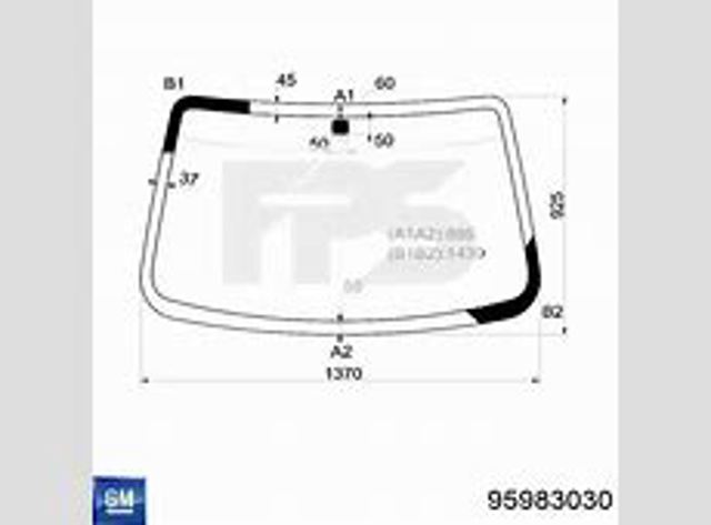 GS1713D11 FPS Parabrisas delantero 