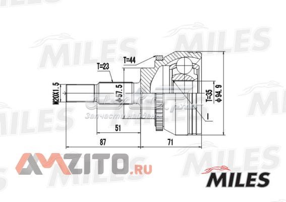 GA20402 Miles junta homocinética exterior delantera