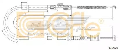 17.2726 Cofle cable de freno de mano trasero derecho