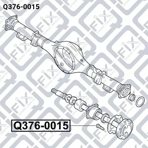 Q3760015 Q-fix Espárrago de rueda trasera