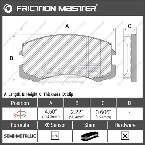 MKD904 Friction Master pastillas de freno delanteras