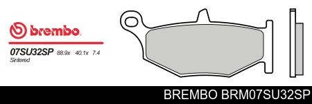 07SU32SP Brembo pastillas de freno traseras