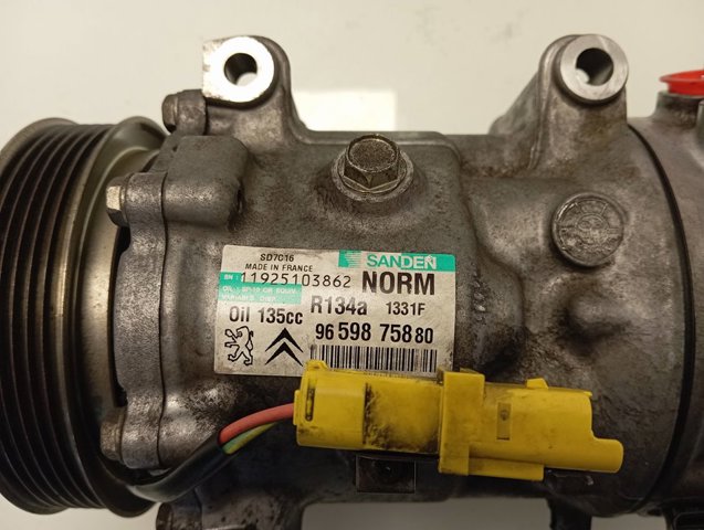 9825868180 Peugeot/Citroen Polea del compresor del aire acondicionado