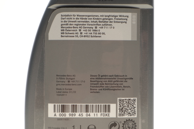 000989450411FDXE Mercedes Aceite hidráulico