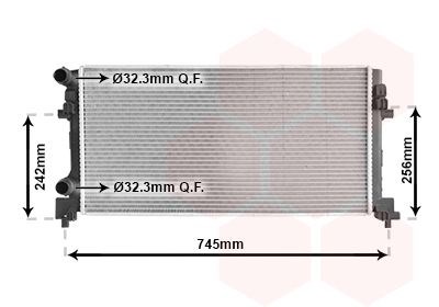 Radiador refrigeración del motor VAN WEZEL 58012340