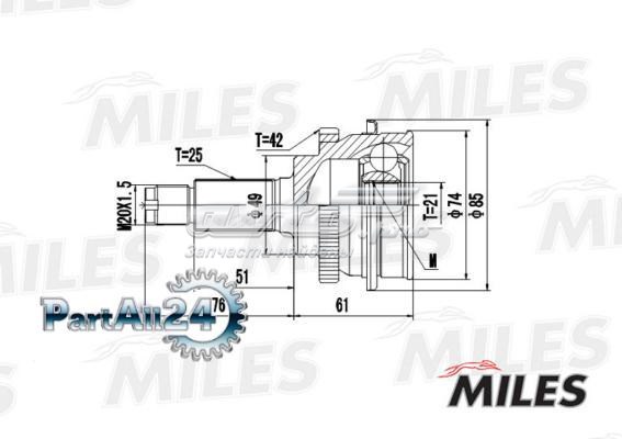 GA20429 Miles junta homocinética exterior delantera