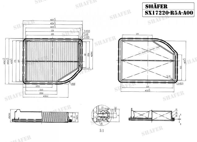 Filtro aire Shafer SX17220R5AA00