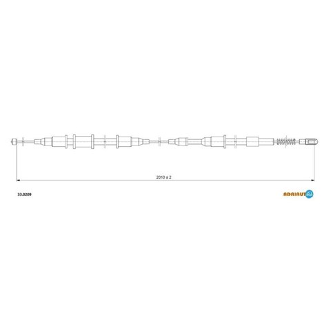 330209 Adriauto cable de freno de mano trasero derecho