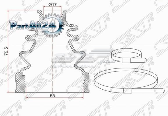 443852100 Toyota fuelle, árbol de transmisión delantero interior