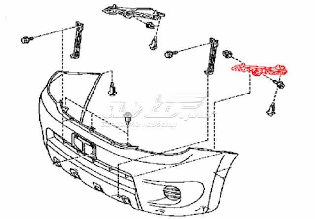 Soporte de parachoques delantero izquierdo para Toyota FORTUNER (N5, N6)
