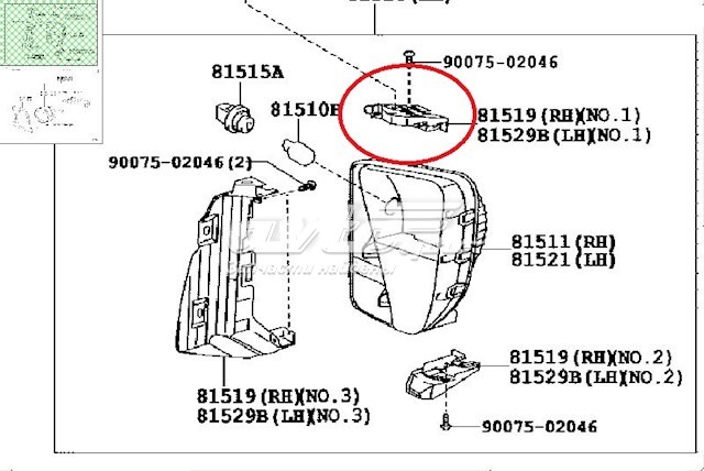 Soporte, faro antiniebla derecho Renault Fluence (L3)