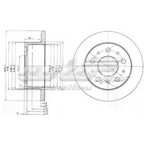 BG3923 Delphi disco de freno trasero