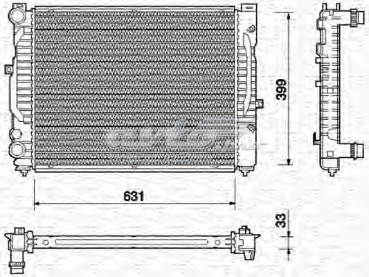 Radiador refrigeración del motor MAGNETI MARELLI 350213712000