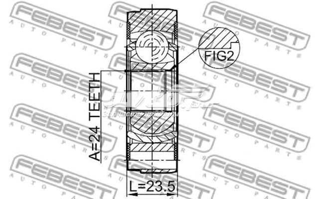 Bota Del Eje De Transmision FEBEST 2715XC90SA