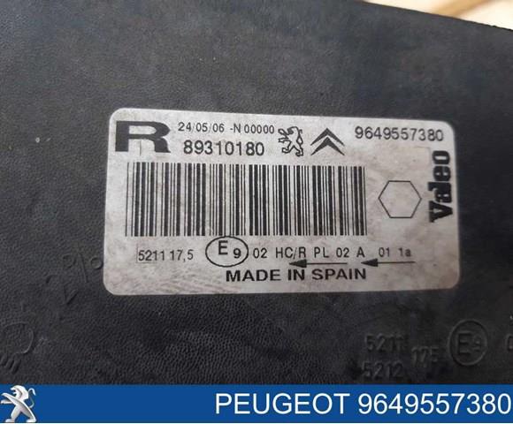 Faro derecho PEUGEOT 9649557380