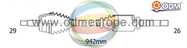 NPW-NS-148 NTY árbol de transmisión delantero derecho