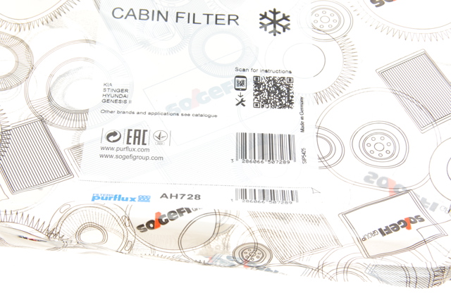 AH728 Purflux Filtro antipolen
