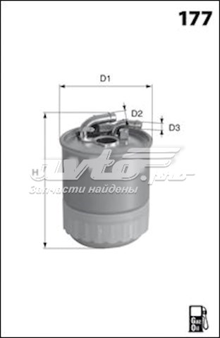 Filtro combustible MECAFILTER ELG5342