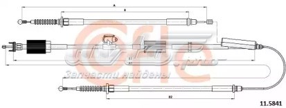 Cable de freno de mano, kit de coche COFLE 115841