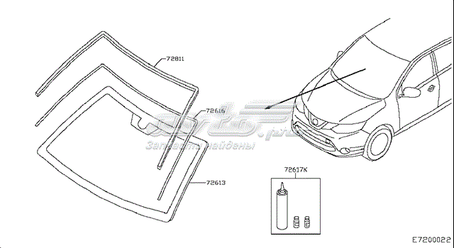 Marco del parabrisas para Nissan Qashqai II J11
