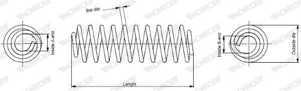 Muelle de suspensión trasero Monroe SP3327 precio, desde 20,29 EUR