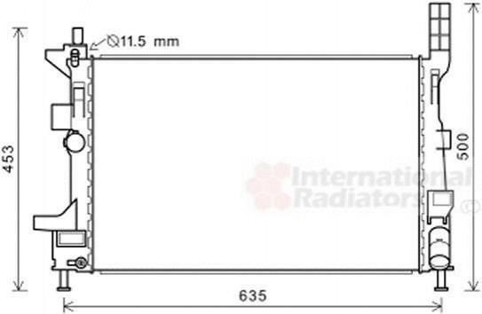 18002578 VAN Wezel radiador refrigeración del motor