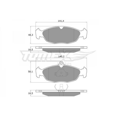 Pastillas de freno delanteras TOMEX 1049