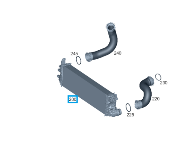Enfriador de aire de admisión Mercedes A4475011301