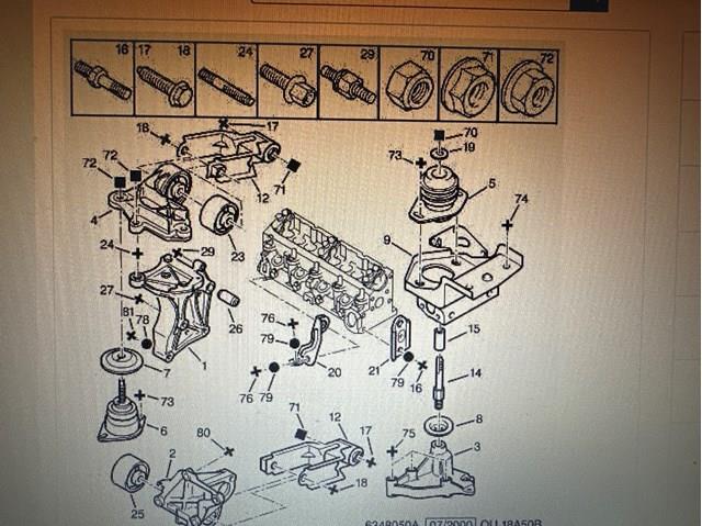 Soporte para taco de motor derecho Peugeot/Citroen 184671